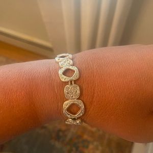 Set of 2 silver rhinestone bracelets